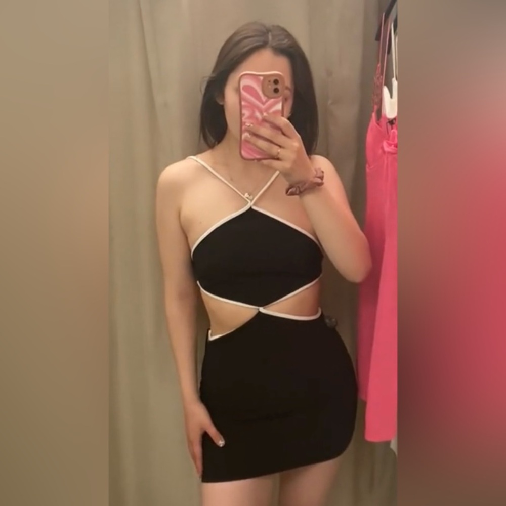 Zara Cut Out Halter Dress - Gem